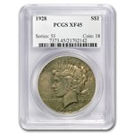 1928 Peace Dollar XF-45 PCGS