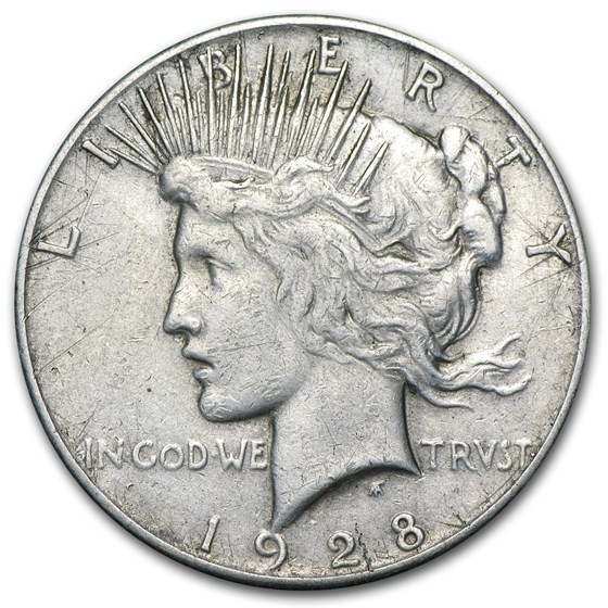 1928 Peace Dollar XF Details (Cleaned)