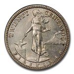 1928 Philippines Silver 20 Centavos MS-62 PCGS