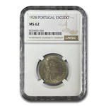 1928 Portugal Escudo MS-62 NGC