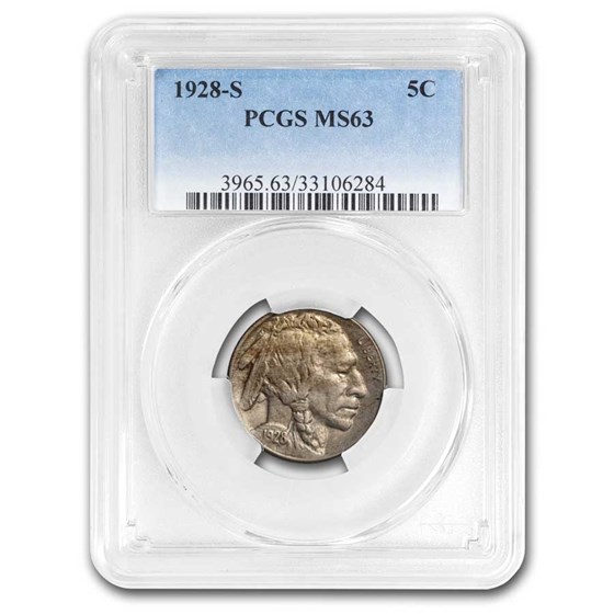 1928-S Buffalo Nickel MS-63 PCGS 1928-S Buffalo Nickel MS-63 PCGS