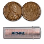 1928-S Lincoln Cent 50-Coin Roll Avg Circ