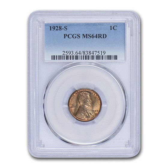 1928-S Lincoln Cent MS-64 PCGS (Red) 1928-S Lincoln Cent MS-64 PCGS (Red)