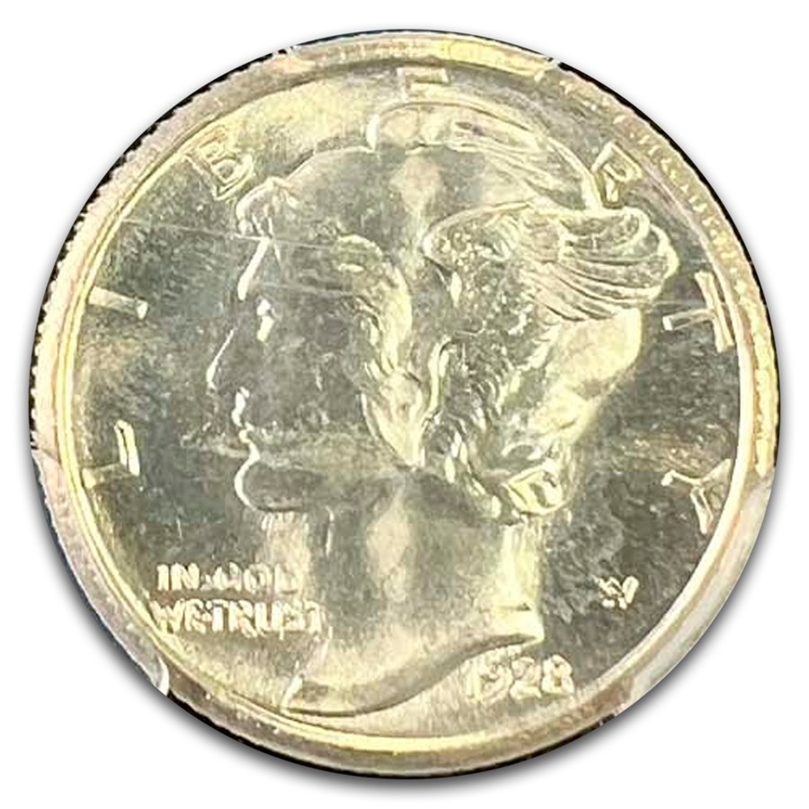 1928-S Mercury Dime MS-66 PCGS CAC (FB)