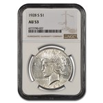 1928-S Peace Dollar AU-53 NGC