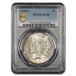 1928-S Peace Dollar AU-55 PCGS