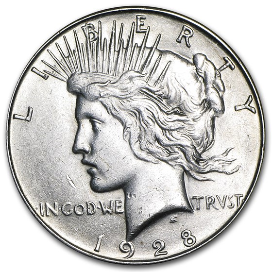 1928-S Peace Dollar AU-58