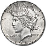 1928-S Peace Dollar BU Details (Cleaned)