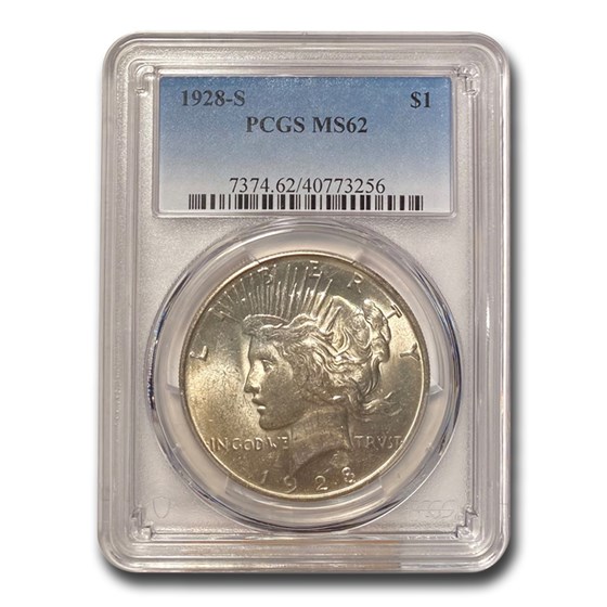 1928-S Peace Dollar MS-62 PCGS 1928-S Peace Dollar MS-62 PCGS