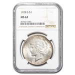 1928-S Peace Dollar MS-63 NGC