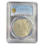 1928-S Peace Dollar MS-63 PCGS (Toned)