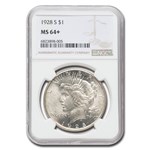 1928-S Peace Dollar MS-64+ NGC