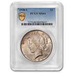 1928-S Peace Dollar MS-64 PCGS (Light Toning)