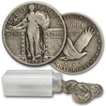 1928-S Standing Liberty Quarter 40-Coin Roll Avg Circ