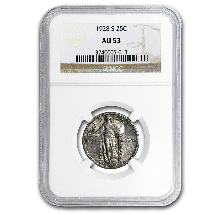 1928-S Standing Liberty Quarter AU
