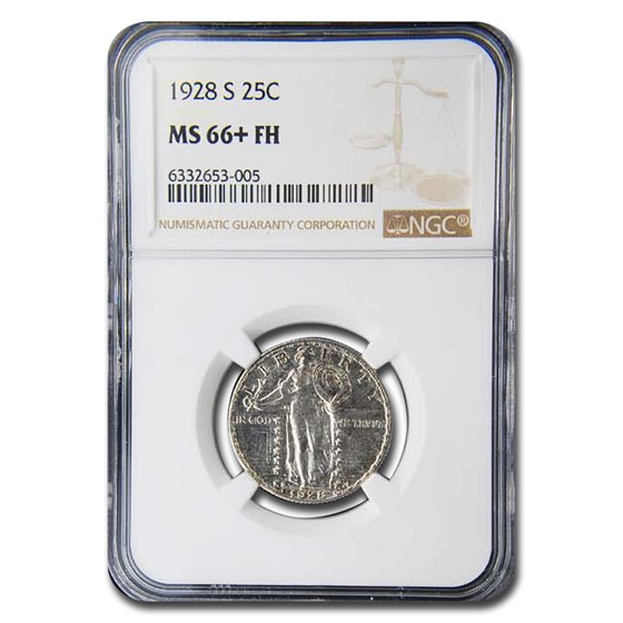 1928-S Standing Liberty Quarter MS-66+ NGC (FH) 1928-S Standing Liberty Quarter MS-66+ NGC (FH)