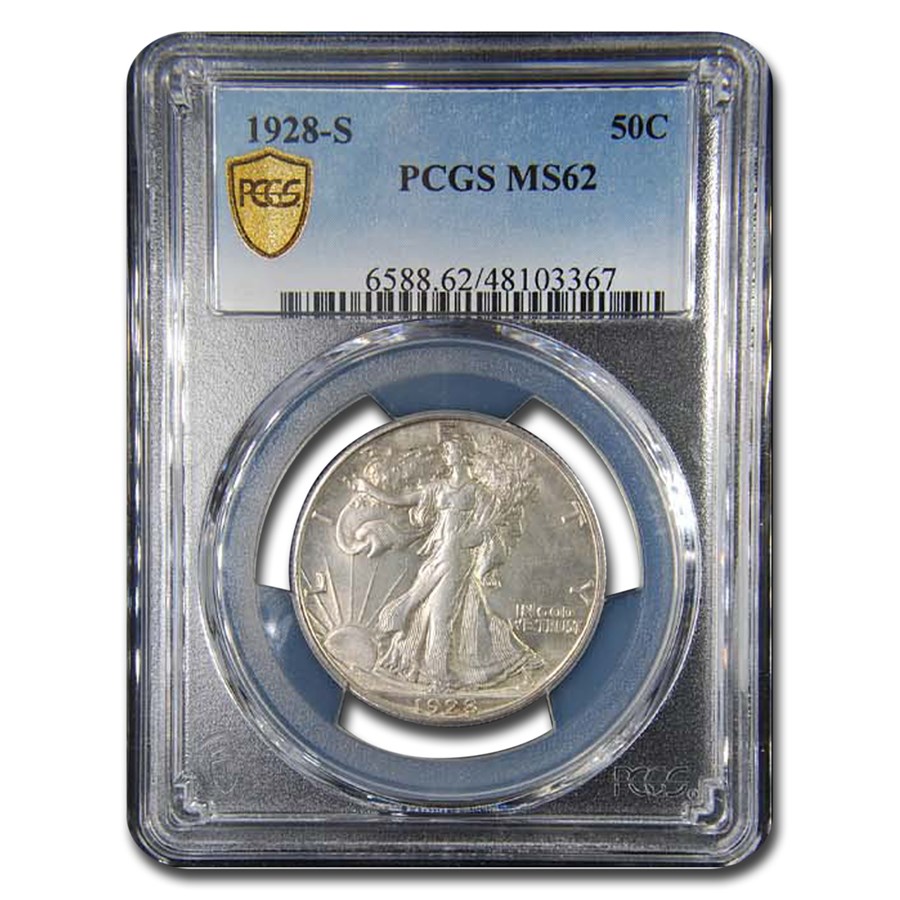 1928-S Walking Liberty Half Dollar MS-62 PCGS