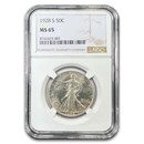 1928-S Walking Liberty Half Dollar MS-65 NGC
