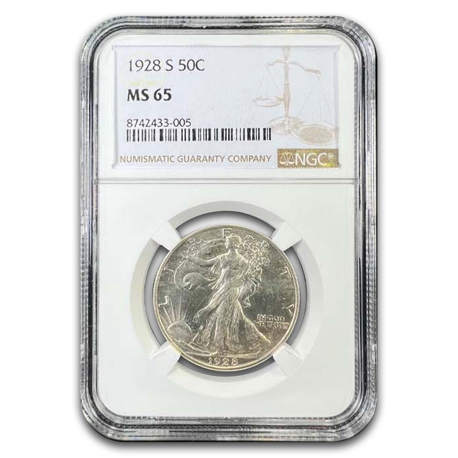 1928-S Walking Liberty Half Dollar MS-65 NGC