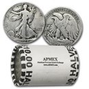 1928-S Walking Liberty Halves 20-Coin Roll Avg Circ