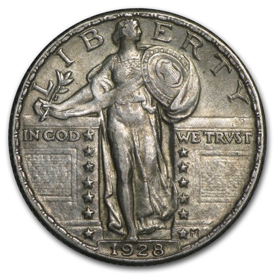 1928 Standing Liberty Quarter AU 1928 Standing Liberty Quarter AU