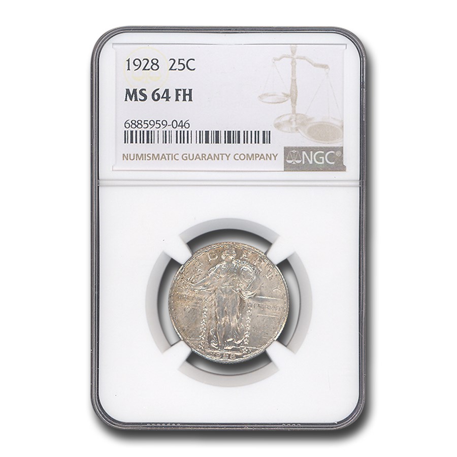 1928 Standing Liberty Quarter MS-64FH NGC (Full Head)