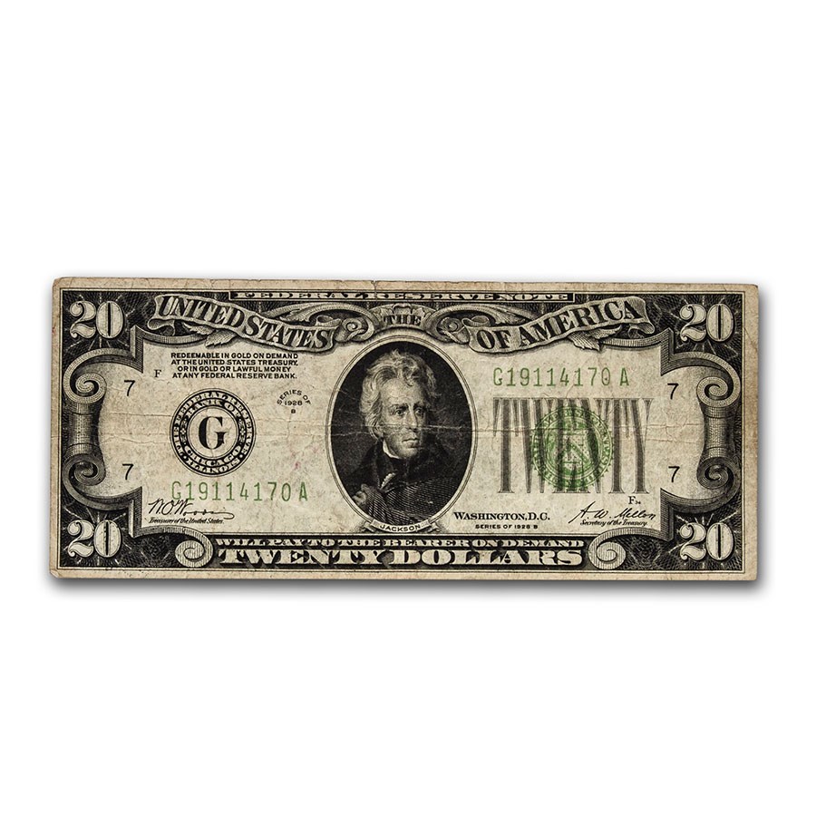 1928 thru 1928-A $20 FRN VF