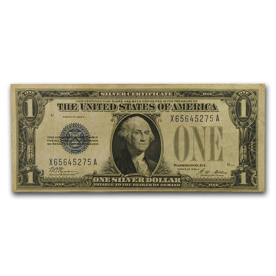 1928 thru 1928-B $1.00 Silver Certificate VF