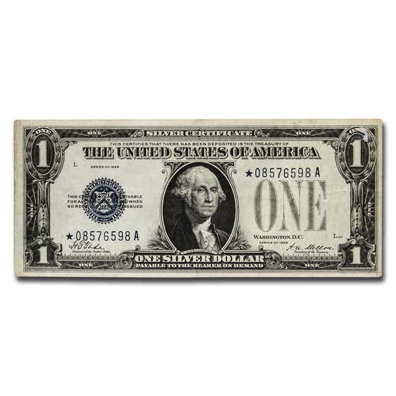 1928 thru 1928-B* $1.00 Silver Certificates VF (Star Note) 1928 thru 1928-B* $1.00 Silver Certificates VF (Star Note)