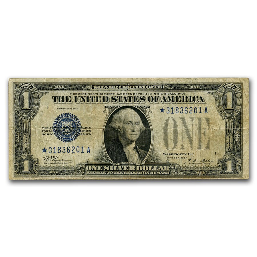 1928 thru 1928-B* $1.00 Silver Certificates VG (Star Note)