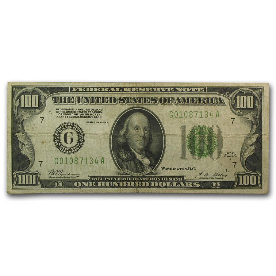 1928's $100 FRN's Fine+ (Districts of Our Choice)