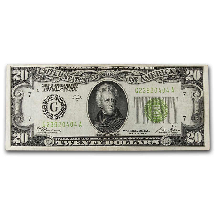 1928's $20 FRN VG/VF
