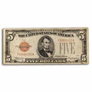 1928's $5.00 U.S. Note Red Seal Cull/Good