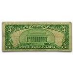 1928's $5.00 U.S. Note Red Seal VG