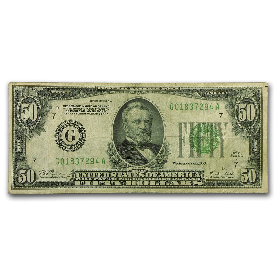 1928's $50 FRN VG/VF (Districts of Our Choice)