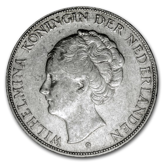 1929-1940 Netherlands Silver 2 1/2 Gulden Avg Circ (ASW .5787) 1929-1940 Netherlands Silver 2 1/2 Gulden Avg Circ (ASW .5787)