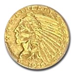 1929 $2.50 Indian Gold Quarter Eagle AU-58 PCGS