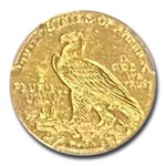 1929 $2.50 Indian Gold Quarter Eagle AU-58 PCGS
