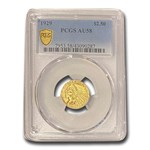 1929 $2.50 Indian Gold Quarter Eagle AU-58 PCGS
