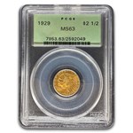 1929 $2.50 Indian Gold Quarter Eagle MS-63 PCGS
