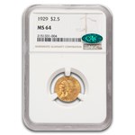 1929 $2.50 Indian Gold Quarter Eagle MS-64 NGC CAC
