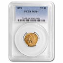 1929 $2.50 Indian Gold Quarter Eagle MS-64 PCGS