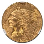 1929 $2.50 Indian Gold Quarter Eagle MS-65 NGC