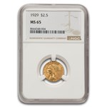 1929 $2.50 Indian Gold Quarter Eagle MS-65 NGC