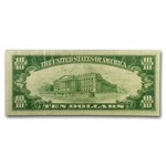 1929 (B-New York) $10 Brown Seal FRBN Fine (Fr#1860-A)