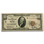 1929 (B-New York) $10 Brown Seal FRBN XF (Fr#1860-B)