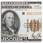 1929 (B-New York) $100 Brown Seal FRBN AU (Fr#1890-B)