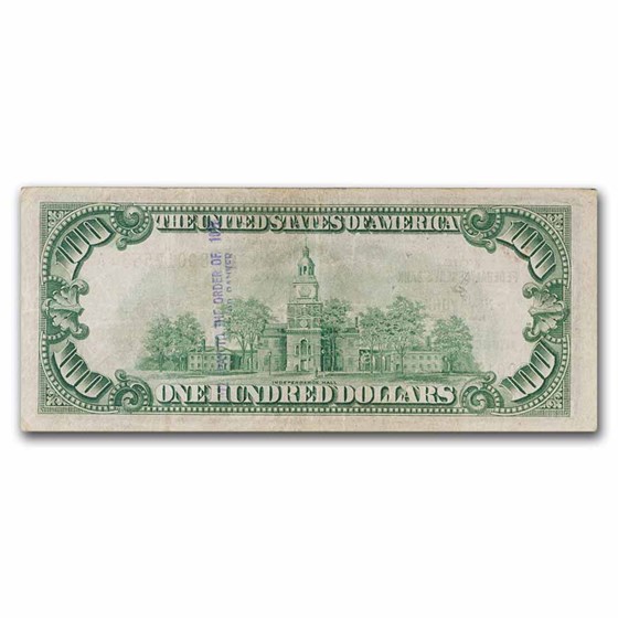 1929 (B-New York) $100 Brown Seal FRBN VF Details 1929 (B-New York) $100 Brown Seal FRBN VF Details