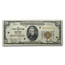 1929 (B-New York) $20 Brown Seal FRBN VF (Fr#1870-B)