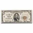 1929 (B-New York) $5.00 Brown Seal FRBN F (Fr#1850-B)